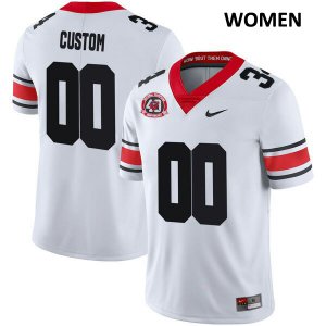 Women's Georgia Bulldogs NCAA #00 Custom Nike Stitched White Authentic 1980 National Champions 40th Anniversary Alternate Limited College Football Jersey LNS1154ZN